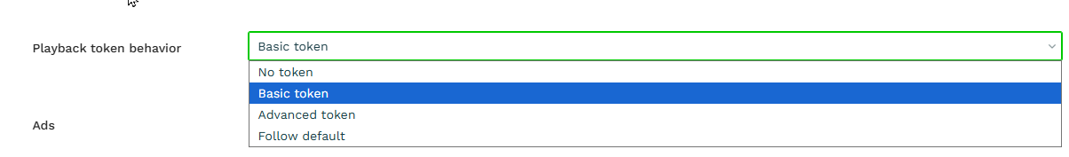 Basic token selection