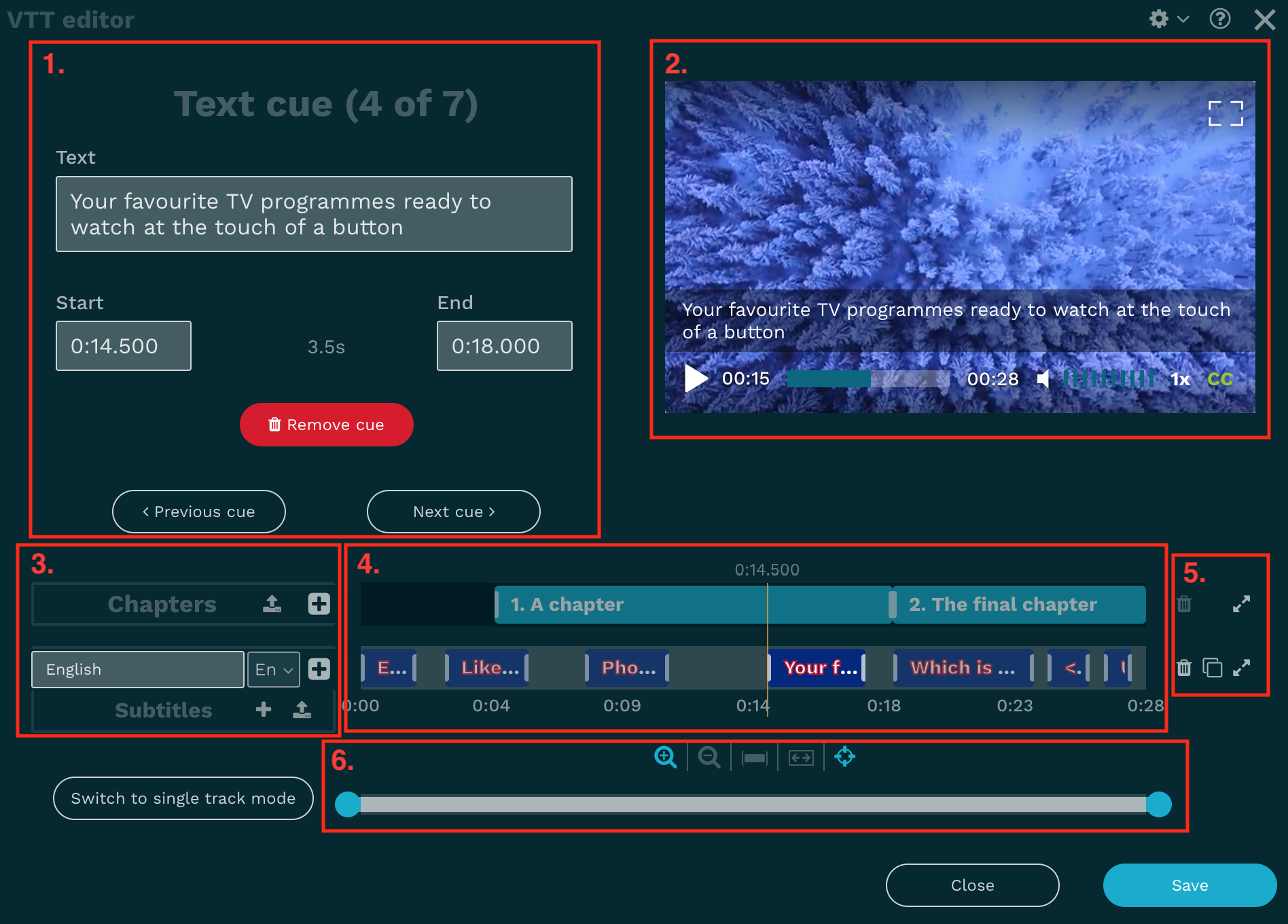 Live clipping editor