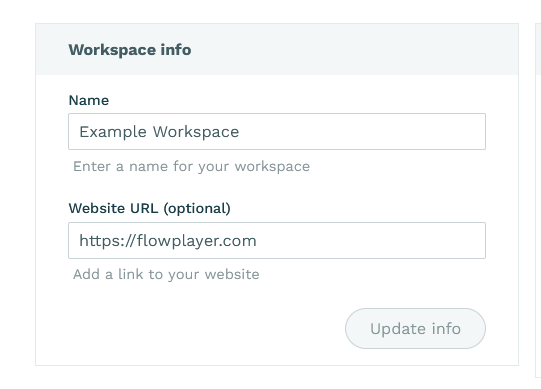 Workspace information