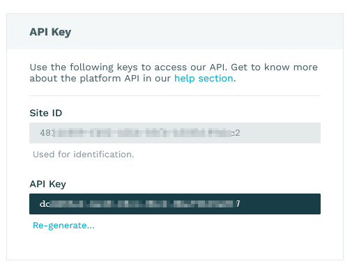 Workspace API key